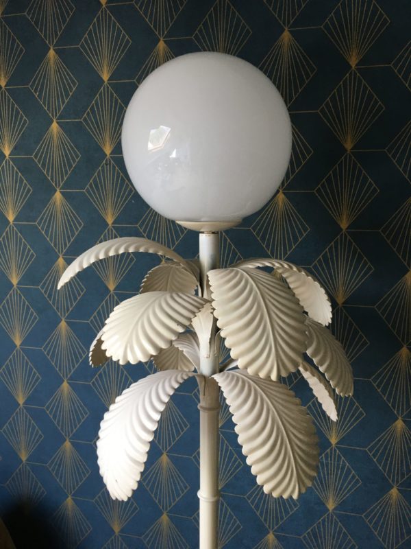 Lampadaire palmier en métal laqué  -  La décoration