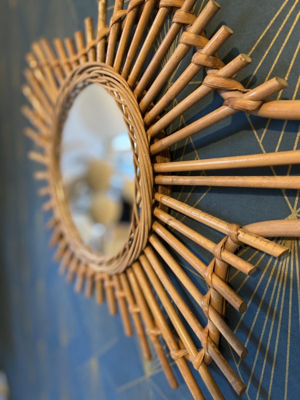 Miroir bambou / rotin  -  La décoration