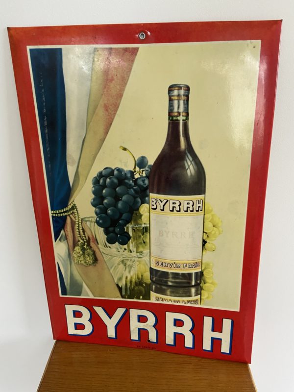 Ancienne plaque publicitaire BYRRH  -  La décoration