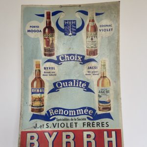 Ancienne affiche publicitaire BYRRH  -  La décoration