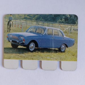 Carte automobile COOP 1964 N°46 – FORD TAUNUS 17 M TS Carte automobile COOP 1964 N°46 – FORD TAUNUS 17 M TS  -  Le métal